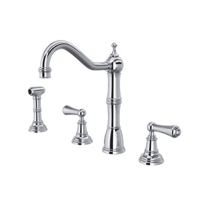 Perrin & Rowe Edwardian™ Two Handle Kitchen Faucet With Side Spray