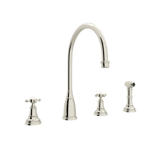 【希少】オーレリアン・ルフォー&ダニエル・サージュ2本セット Perrin & Rowe Georgian Era™ Two Handle Kitchen Faucet With Side Spray