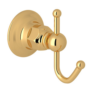 Wall Mount Single Robe Hook - Italian Brass | Model Number: ROT7IB - Product Knockout