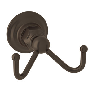 ROHL Wall Mount Double Robe Hook - Unlacquered Brass | Model