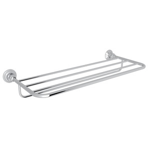 Wall Mount Hotel Style Towel Shelf - Polished Chrome | Model Number: ROT10APC - Product Knockout