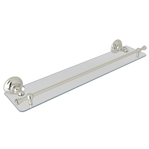 ROHL Wall Mount 24 Inch Glass Vanity Shelf - Polished Chrome