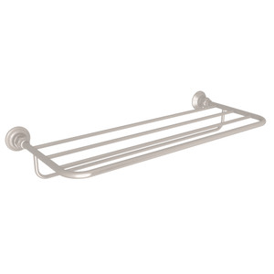 Wall Mount Hotel Style Towel Shelf - Satin Nickel | Model Number: ROT10STN - Product Knockout