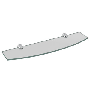 Arcana Wall Mount Glass Vanity Shelf - Polished Chrome | Model Number: CIS12APC - Product Knockout