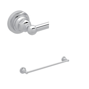 Wall Mount 18 Inch Single Towel Bar - Polished Chrome | Model Number: ROT1/18APC - Product Knockout