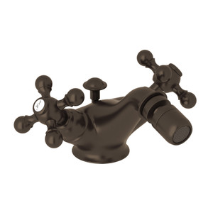 Arcana Single Hole Bidet Faucet - Tuscan Brass with Cross Handle | Model Number: AC55X-TCB - Product Knockout