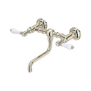 Acqui® Wall Mount Bridge Lavatory Faucet - Polished Nickel | Model Number: A1405/44LPPN-2