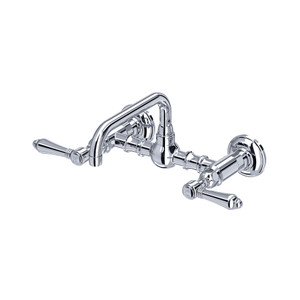 Acqui® Wall Mount Bridge Lavatory Faucet With U-Spout - Polished Chrome | Model Number: A1423LMAPC-2