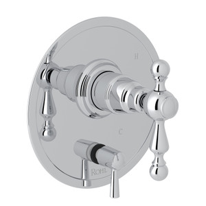 Arcana Pressure Balance Trim with Diverter - Polished Chrome with Ornate Metal Lever Handle | Model Number: AC210NL-APC - Product Knockout