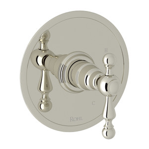 Arcana Pressure Balance Trim without Diverter - Polished Nickel with Ornate Metal Lever Handle | Model Number: AC110L-PN - Product Knockout