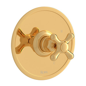 Verona Pressure Balance Trim without Diverter - Italian Brass with Cross Handle | Model Number: ARB1410XMIB - Product Knockout