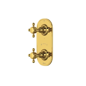 1/2" Thermostatic Trim With Diverter - Unlacquered Brass | Model Number: A4964XMULB