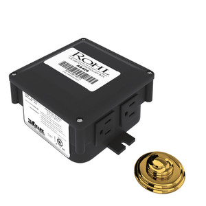 Waste Disposal Control Box With Air Switch Button - Unlacquered Brass | Model Number: AS550ULB