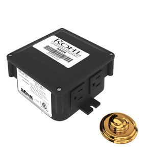 Waste Disposal Control Box With Air Switch Button - Italian Brass | Model Number: AS550IB