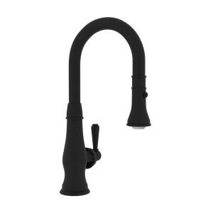 Patrizia Pulldown Bar and Food Prep Faucet - Matte Black with Metal Lever Handle | Model Number: A3420SLMMB-2 - Product Knockout