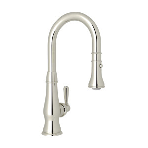 Patrizia Pulldown Bar and Food Prep Faucet - Polished Nickel with Metal Lever Handle | Model Number: A3420SLMPN-2 - Product Knockout