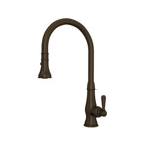 Patrizia Pulldown Faucet - Tuscan Brass with Metal Lever Handle | Model Number: A3420LMTCB-2 - Product Knockout