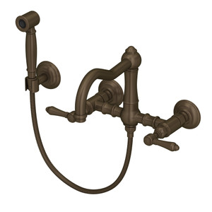 ROHL Acqui® Wall Mount Bridge Kitchen Faucet With Sidespray And