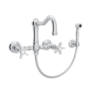 ROHL Acqui® Wall Mount Bridge Kitchen Faucet With Sidespray And