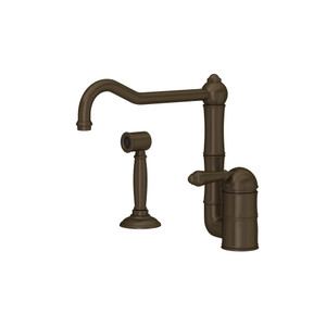 Acqui® Kitchen Faucet With Side Spray - Tuscan Brass | Model Number: A3608LMWSTCB-2