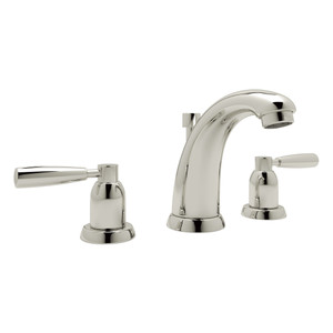 Holborn High Neck Widespread Bathroom Faucet - Polished Nickel with Metal Lever Handle | Model Number: U.3860LS-PN-2 - Product Knockout