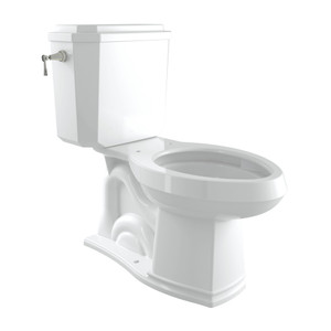 Deco Elongated Close Coupled 1.28 GPF High Efficiency Toilet - Polished Nickel | Model Number: U.KIT115-PN - Product Knockout