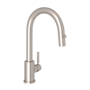 Holborn Pulldown Bar and Food Prep Faucet - Satin Nickel with Metal Lever Handle | Model Number: U.4043STN-2 - Product Knockout