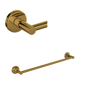 Lombardia® 24" Towel Bar - Unlacquered Brass | Model Number: LO1/24ULB