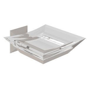 Vincent Wall Mount Acrylic Soap Dish - Satin Nickel | Model Number: VIN1487STN - Product Knockout