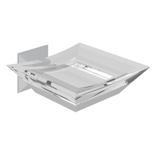 Vincent Wall Mount Acrylic Soap Dish - Polished Chrome | Model Number: VIN1487APC - Product Knockout