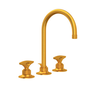 Graceline® Widespread Lavatory Faucet With C-Spout - Satin Gold | Model Number: MB2019DMSG-2