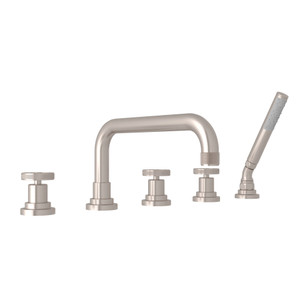 DISCONTINUED Campo™ 5-Hole Deck Mount Tub Filler - Satin Nickel | Model Number: A3314IWSTN