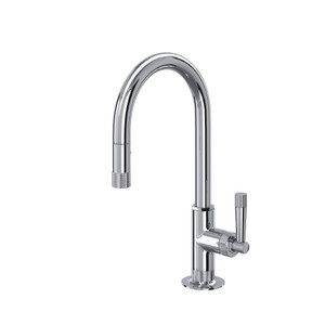 Graceline® Pull-Down Bar/Food Prep Kitchen Faucet With C-Spout - Polished Chrome | Model Number: MB7930SLMAPC-2