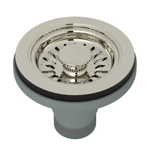 Manual Basket Strainer without Remote Pop-Up - Polished Nickel | Model Number: 738PN - Product Knockout