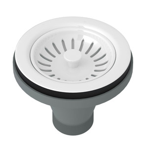 Manual Basket Strainer without Remote Pop-Up - White | Model Number: 735WH - Product Knockout
