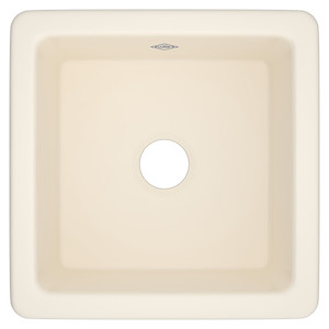 Classic Shaker Single Bowl Square Fireclay Bar and Food Prep Sink - Parchment | Model Number: RC1818PCT - Product Knockout