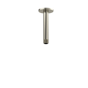 6 Inch Ceiling Mount Shower Arm With Round Escutcheon  - Brushed Nickel | Model Number: 508BN - Product Knockout