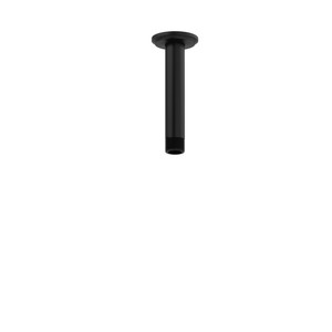 6 Inch Ceiling Mount Shower Arm With Round Escutcheon  - Black | Model Number: 558BK - Product Knockout