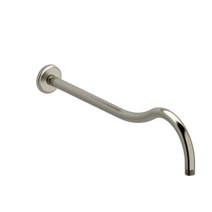20 Inch Wall Mount Shower Arm With Round Escutcheon  - Brushed Nickel | Model Number: 583BN - Product Knockout