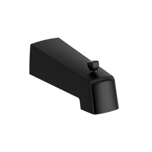 Wall Mount Tub Spout With Diverter  - Black | Model Number: 891BK - Product Knockout