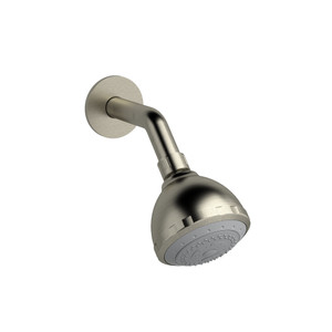 3-Function 3 Inch Showerhead With Arm 1.8 GPM - Brushed Nickel | Model Number: 308BN-WS - Product Knockout