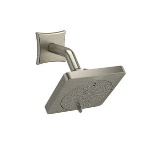 6-Function 5 Inch Showerhead With Arm 1.8 GPM - Brushed Nickel | Model Number: 326BN-WS - Product Knockout