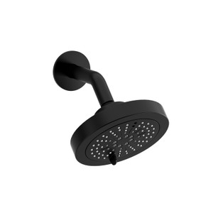 6-Function 6 Inch Showerhead With Arm 1.8 GPM - Black | Model Number: 366BK-WS - Product Knockout