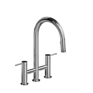 Riobel Azure™ Bridge Pull-Down Kitchen Faucet With C-Spout