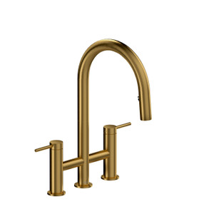 Azure™ Bridge Pull-Down Kitchen Faucet With C-Spout - Brushed Gold | Model Number: AZ400BG