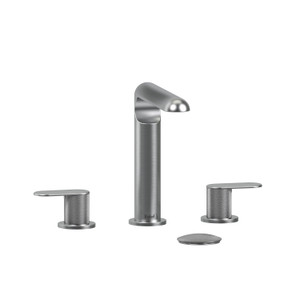 Ciclo Widespread Lavatory Faucet  - Brushed Chrome with Knurled Lever Handles | Model Number: CI08KNBC - Product Knockout