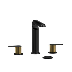 Ciclo Widespread Lavatory Faucet 1.0 GPM - Black and Brushed Gold | Model Number: CI08BKBG-10 - Product Knockout