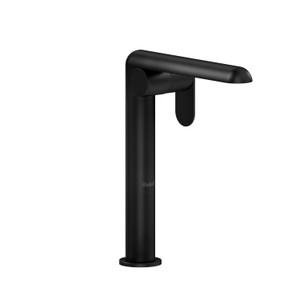 Ciclo Single Handle Tall Lavatory Faucet  - Black with Lined Lever Handles | Model Number: CIL01LNBK - Product Knockout