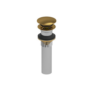 Push Drain Without Overflow  - Brushed Gold | Model Number: DL160BG - Product Knockout