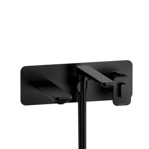 DISCONTINUED Equinox™ Wall Mount Tub Filler - Black | Model Number: EQ21BK